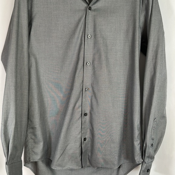 Awearness by Kenneth Cole Grey Non-Iron Slim Fit Dress Shirt - Picture 5 of 8